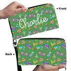 Personalised Bright 80s Twill (PU) Wallet Personalised Wallet Printed Offshore Retro