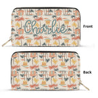 Personalised Beach Shack Twill (PU) Wallet White Personalised Wallet Printed Offshore Surf
