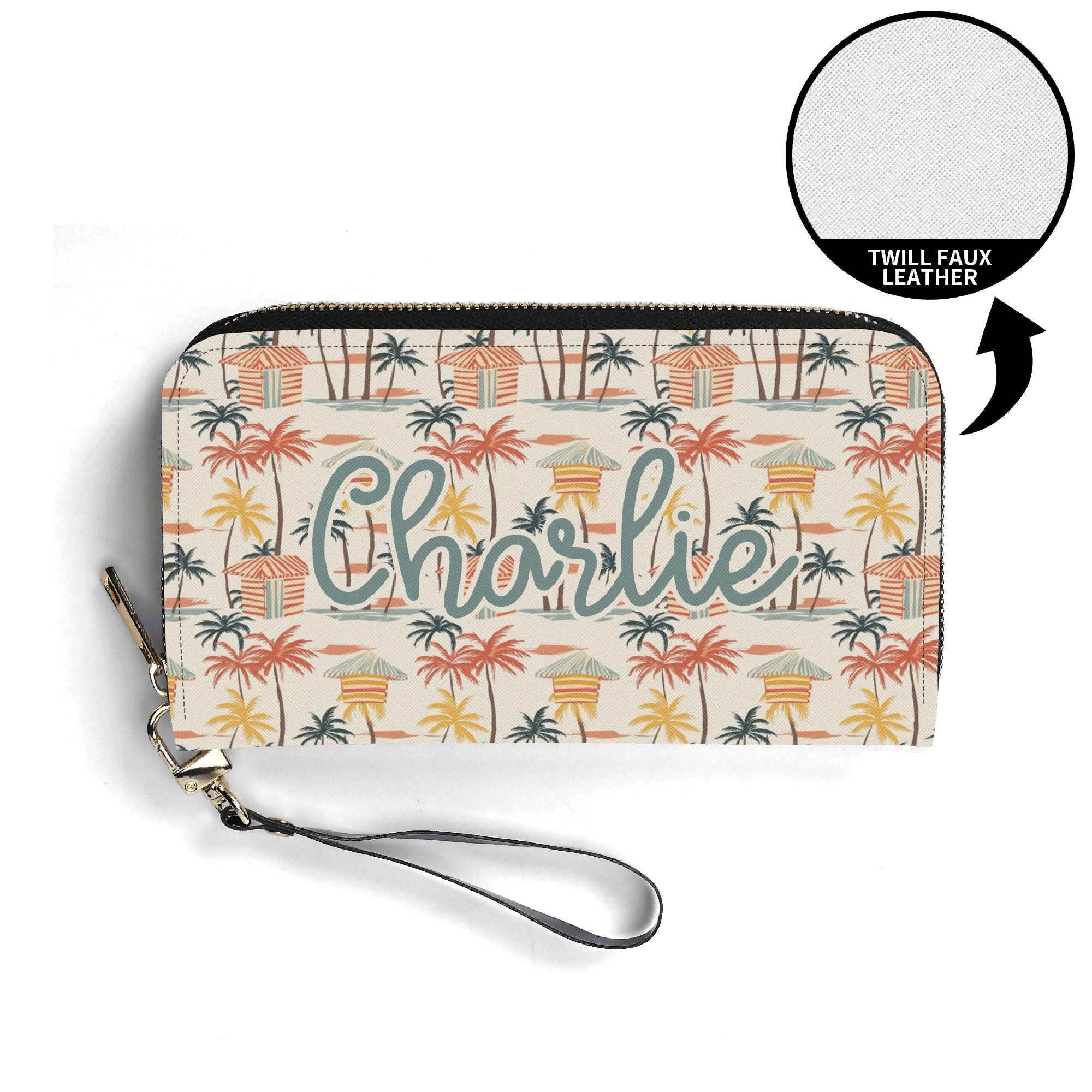Personalised Beach Shack Twill (PU) Wallet Personalised Wallet Printed Offshore Surf