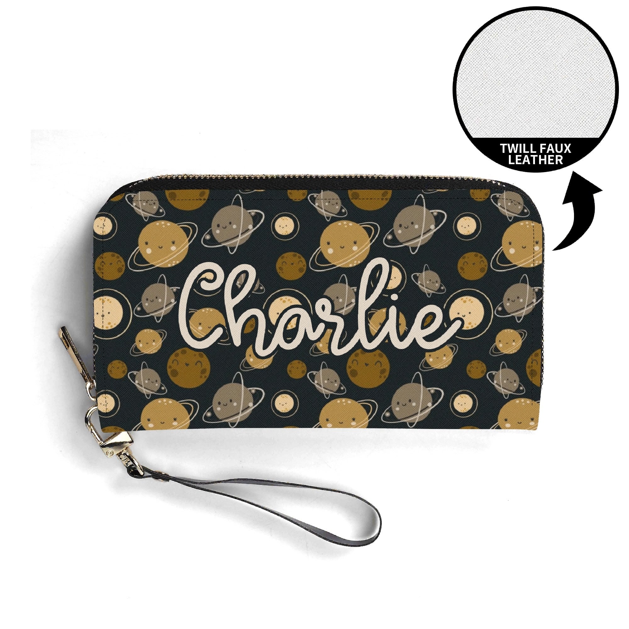 Personalised Planets Twill (PU) Wallet Personalised Wallet Printed Offshore Space