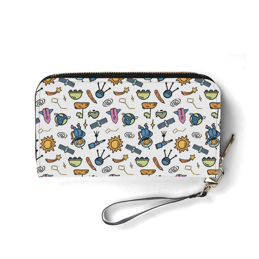 Personalised Monkey Astronaut In Space Twill (PU) Wallet Personalised Wallet Printed Offshore Space