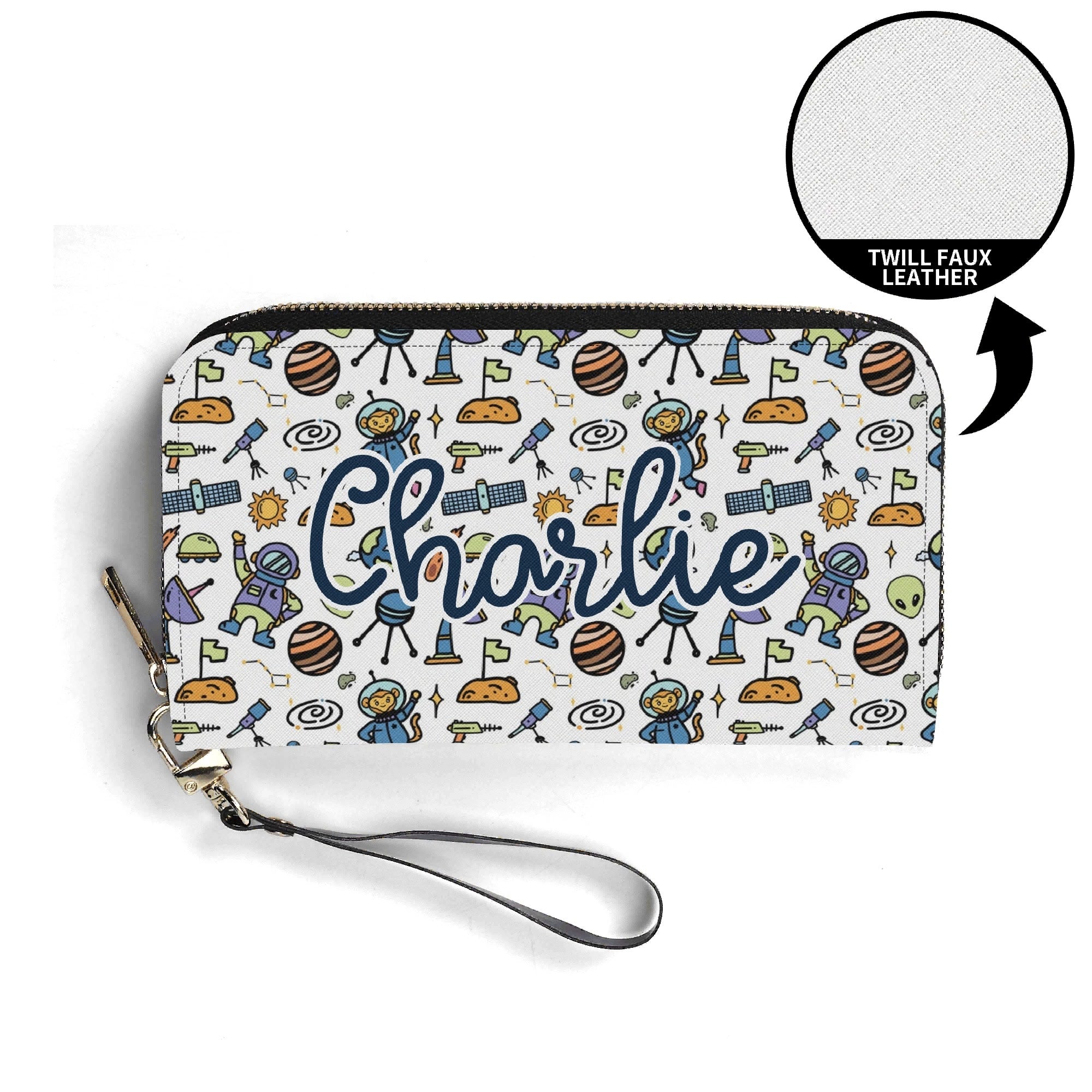 Personalised All About Space Twill (PU) Wallet Personalised Wallet Printed Offshore Space