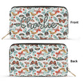 Personalised Pretty Moths And Butterflies Twill (PU) Wallet Black Personalised Wallet Printed Offshore