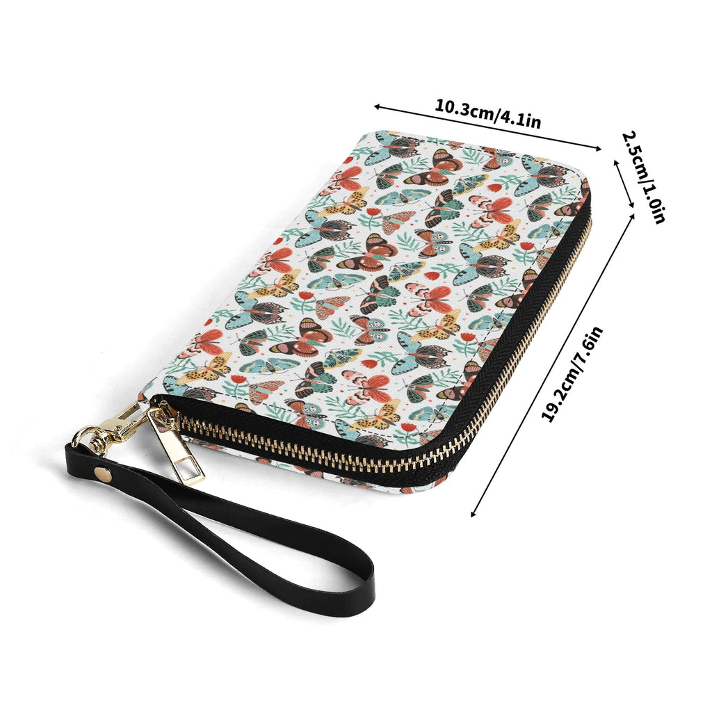 Personalised Pretty Moths And Butterflies Twill (PU) Wallet Personalised Wallet Printed Offshore