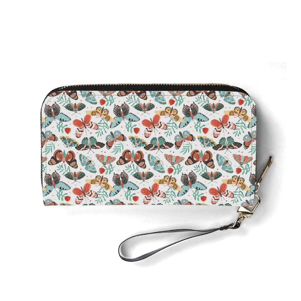 Personalised Pretty Moths And Butterflies Twill (PU) Wallet Personalised Wallet Printed Offshore