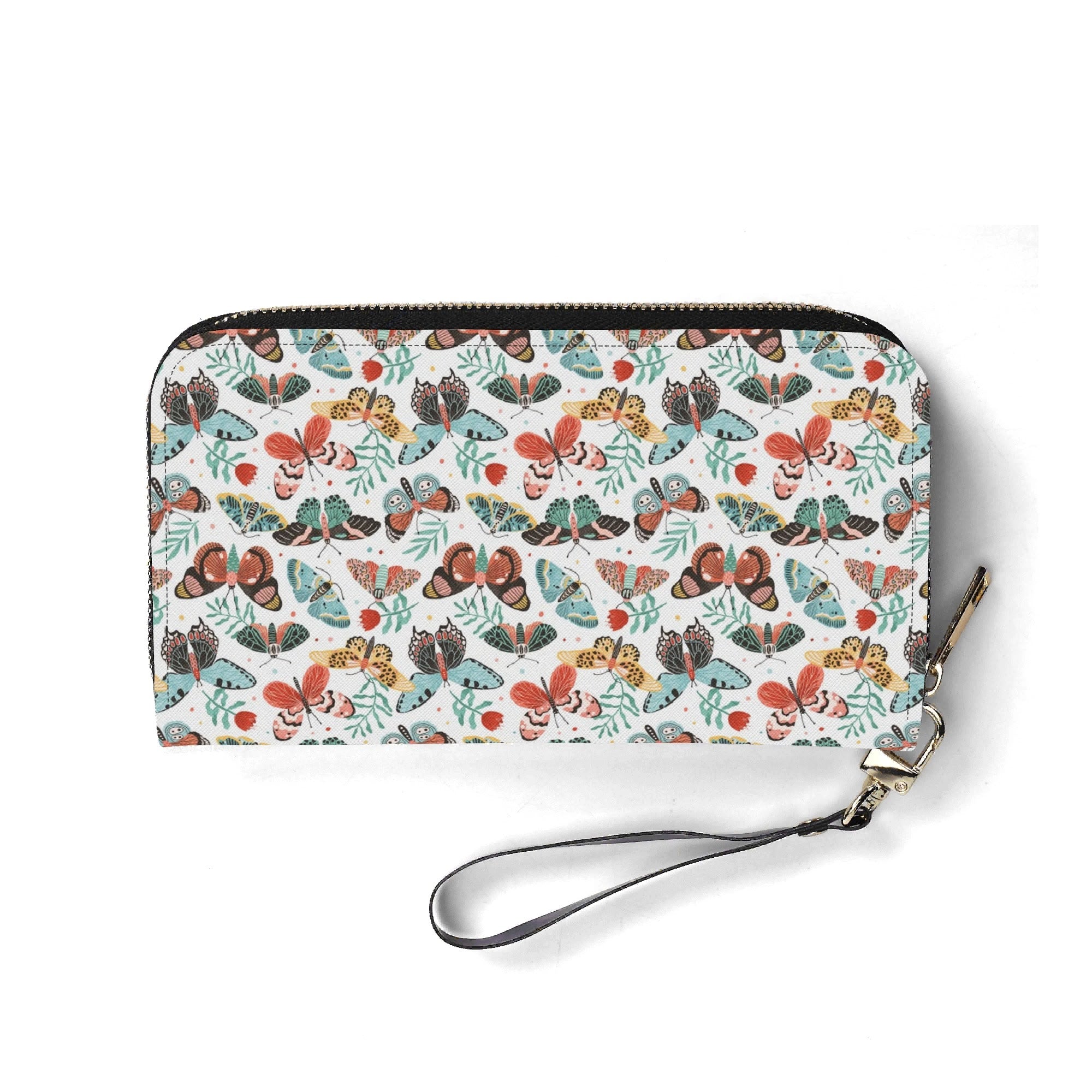Personalised Pretty Moths And Butterflies Twill (PU) Wallet Personalised Wallet Printed Offshore