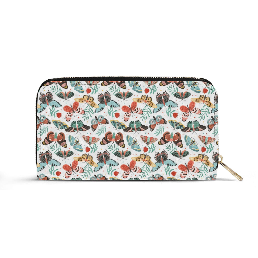 Personalised Pretty Moths And Butterflies Twill (PU) Wallet Personalised Wallet Printed Offshore