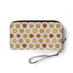 Personalised Round Pizzas On White Twill (PU) Wallet Personalised Wallet Food Printed Offshore