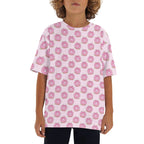 Cat Doughnuts Kids Loose Fit Short Sleeve T-Shirt XL Kid's Full Print T-shirt animal Food Printed Offshore