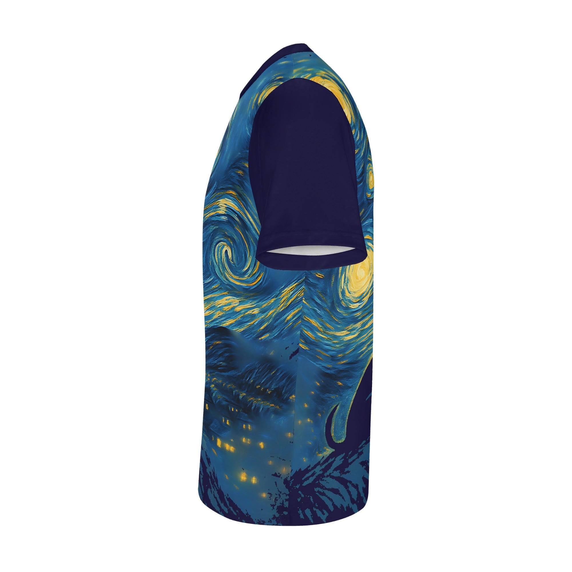 Starry Night Dog Kids Loose Fit Short Sleeve T-Shirt Kid's Full Print T-shirt animal Printed Offshore