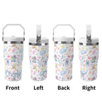Personalised Under The Sea 20oz Stainless Steel Tumbler Screw On Lid With Straw Personalised 20oz Tumbler with Top Handle animal Ocean Printed Offshore