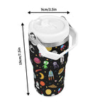 Personalised Kids Space 20oz Stainless Steel Tumbler Screw On Lid With Straw Personalised 20oz Tumbler with Top Handle Printed Offshore Space