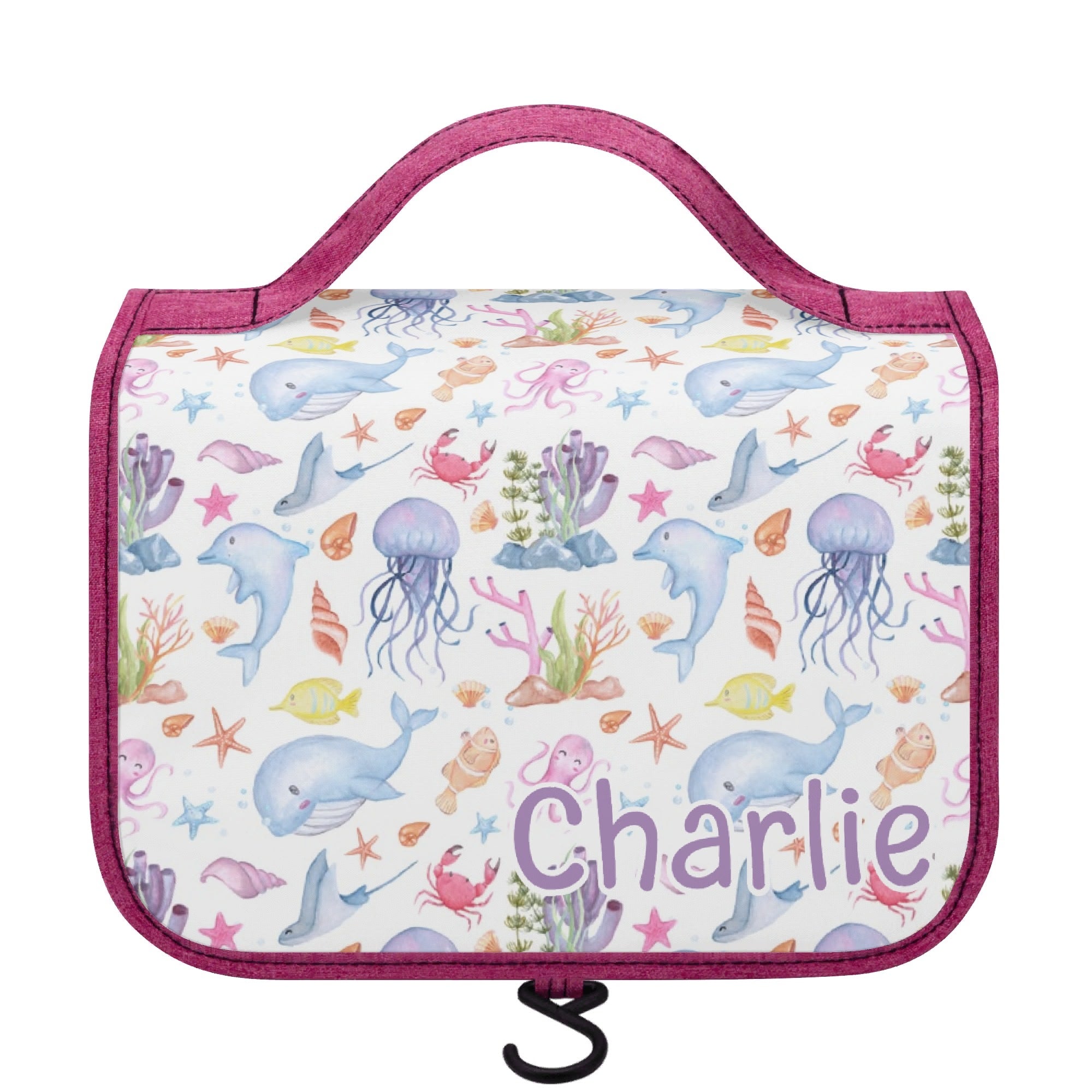 Personalised Under The Sea Toiletry Cosmetic Travel Bag Default Title Personalised Cosmetic / Toiletry Bag animal Ocean Printed Offshore