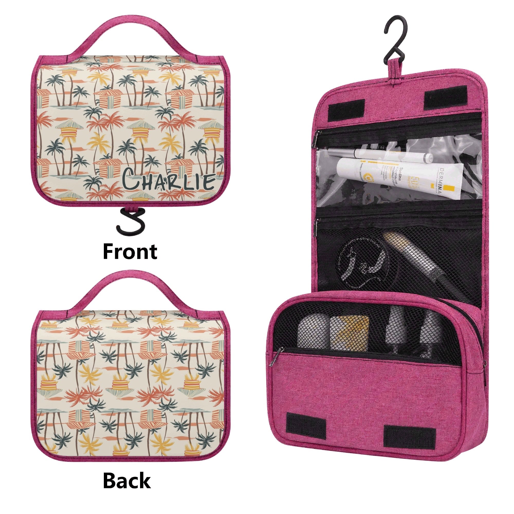 Personalised Beach Shack Toiletry Cosmetic Travel Bag Personalised Cosmetic / Toiletry Bag Printed Offshore Surf
