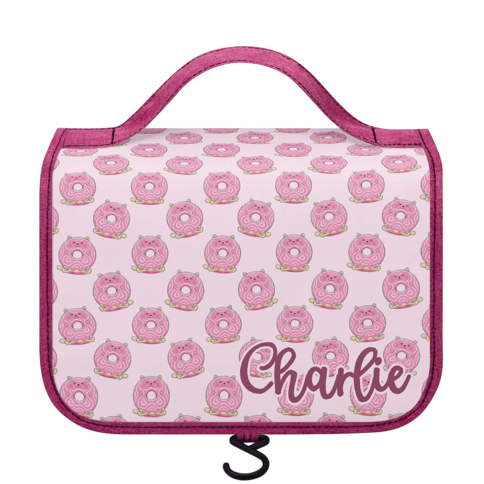 Personalised Cat Doughnuts Toiletry Cosmetic Travel Bag Default Title Personalised Cosmetic / Toiletry Bag Food Printed Offshore