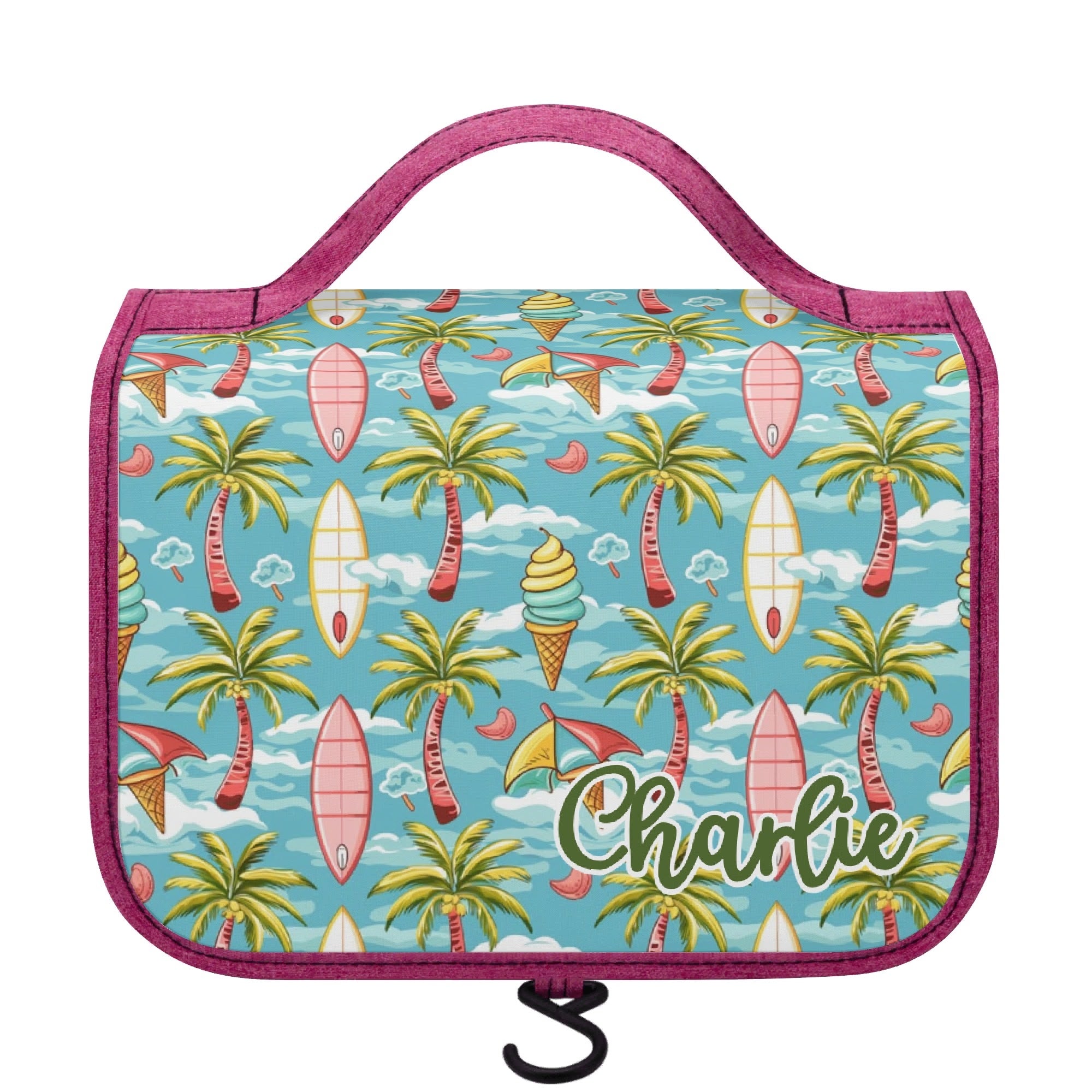 Personalised Summer Surf Toiletry Cosmetic Travel Bag Default Title Personalised Cosmetic / Toiletry Bag Printed Offshore Surf