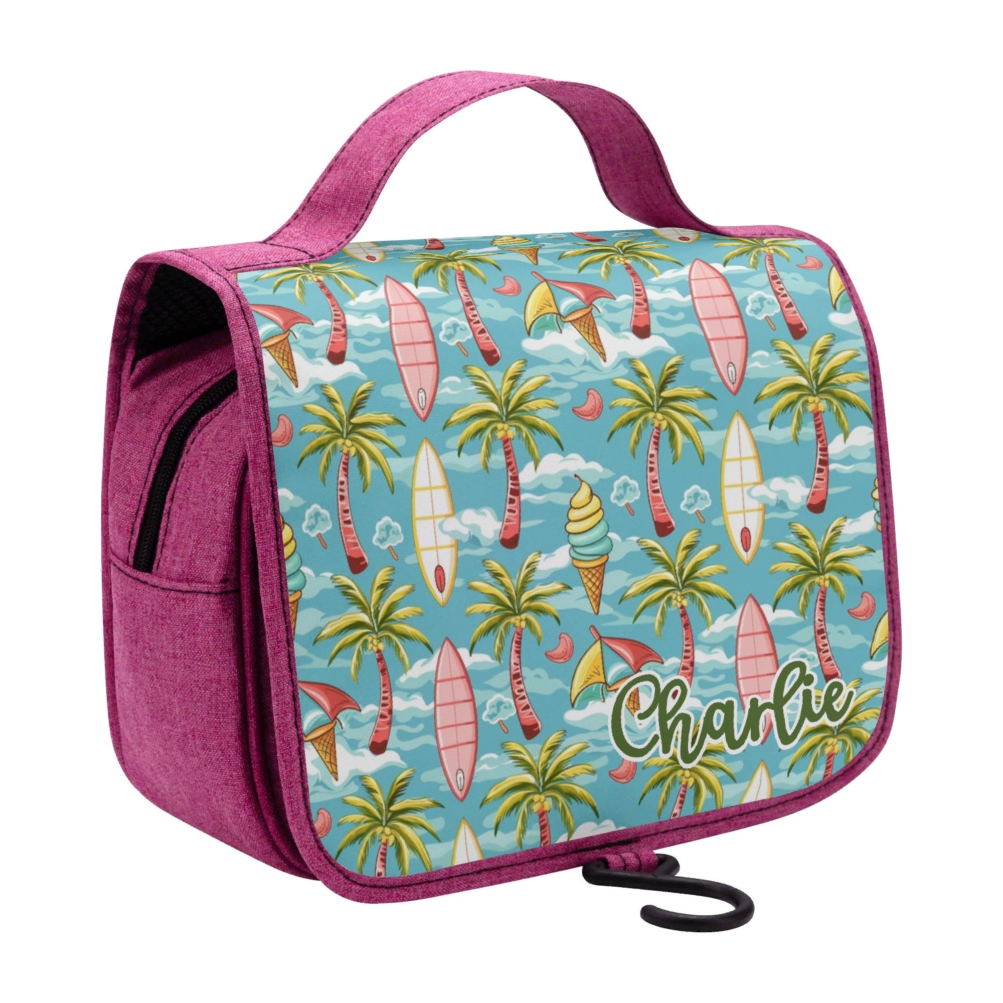 Personalised Summer Surf Toiletry Cosmetic Travel Bag Personalised Cosmetic / Toiletry Bag Printed Offshore Surf