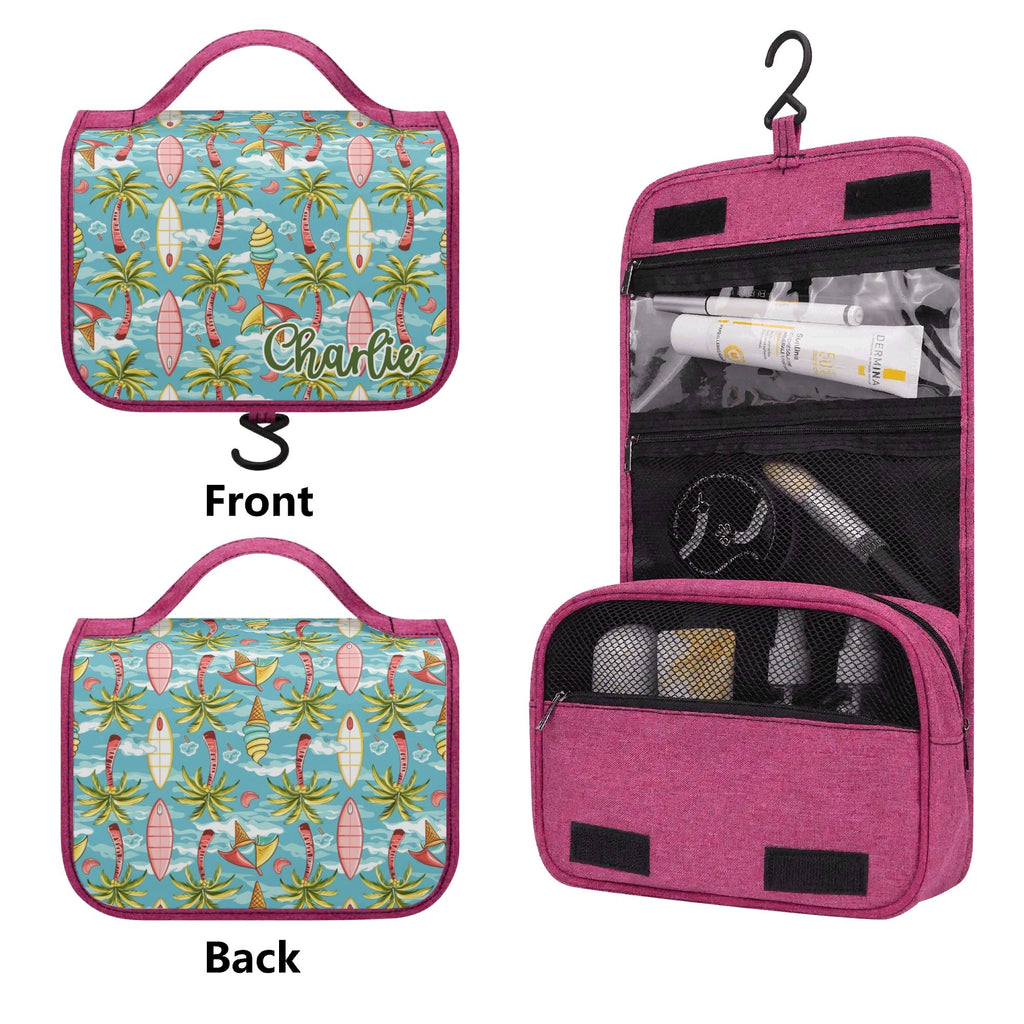 Personalised Summer Surf Toiletry Cosmetic Travel Bag Personalised Cosmetic / Toiletry Bag Printed Offshore Surf