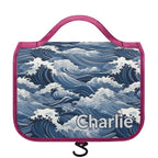 Personalised Japanese Waves Toiletry Cosmetic Travel Bag Default Title Personalised Cosmetic / Toiletry Bag Ocean Printed Offshore