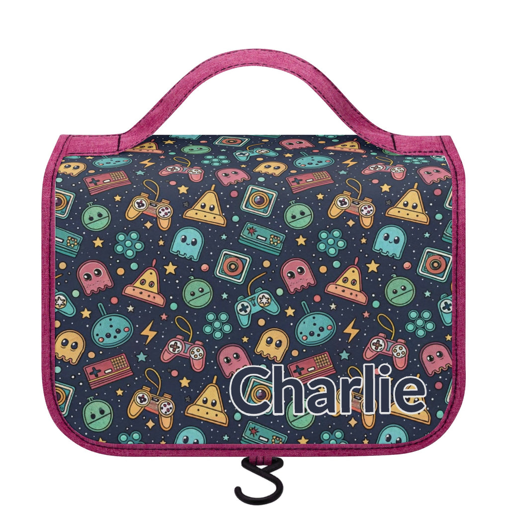 Personalised Video Game Toiletry Cosmetic Travel Bag Default Title Personalised Cosmetic / Toiletry Bag Games Printed Offshore Retro