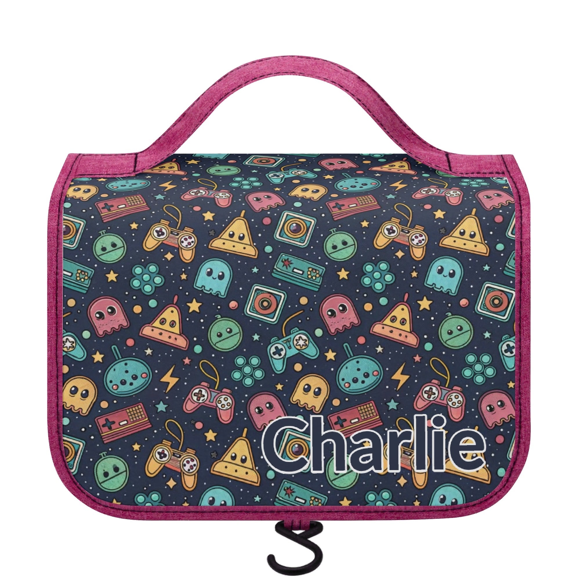 Personalised Video Game Toiletry Cosmetic Travel Bag Default Title Personalised Cosmetic / Toiletry Bag Games Printed Offshore Retro