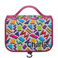 Personalised Graphic 80s Toiletry Cosmetic Travel Bag Default Title Personalised Cosmetic / Toiletry Bag Printed Offshore Retro