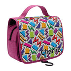 Personalised Graphic 80s Toiletry Cosmetic Travel Bag Personalised Cosmetic / Toiletry Bag Printed Offshore Retro