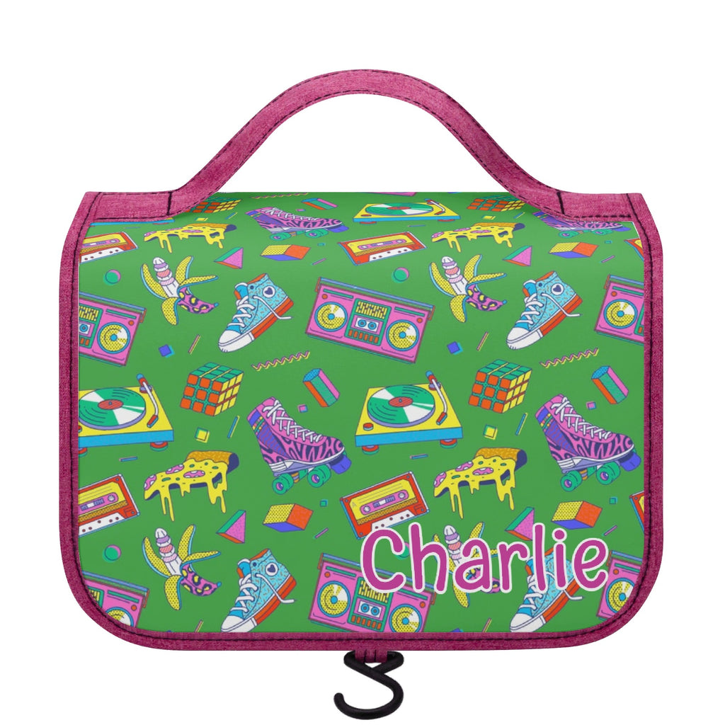 Personalised Bright 80s Toiletry Cosmetic Travel Bag Default Title Personalised Cosmetic / Toiletry Bag Printed Offshore Retro