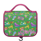 Personalised Bright 80s Toiletry Cosmetic Travel Bag Default Title Personalised Cosmetic / Toiletry Bag Printed Offshore Retro