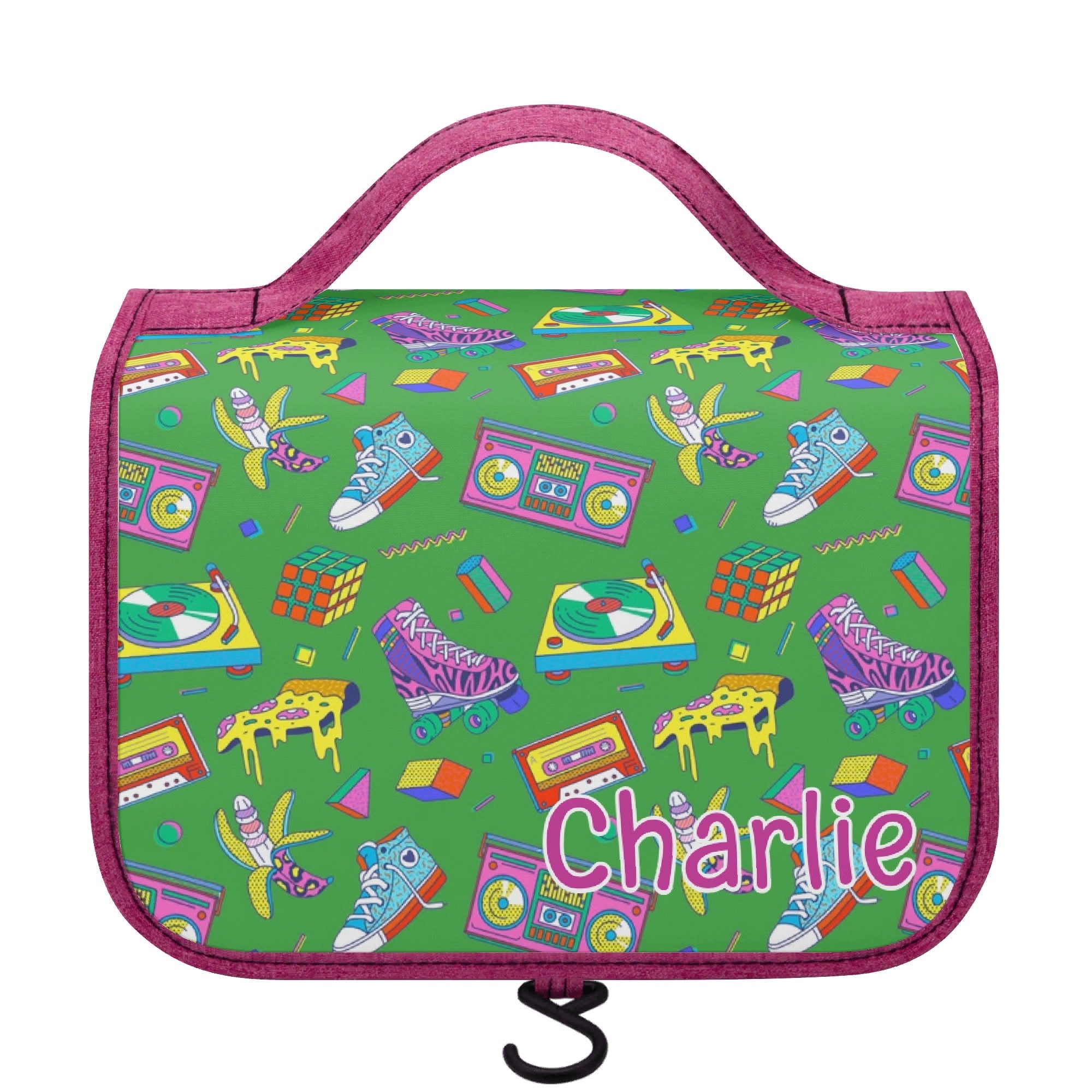 Personalised - Bright 80s - Toiletry Cosmetic Travel Bag Default Title Personalised Cosmetic / Toiletry Bag Printed Offshore Retro