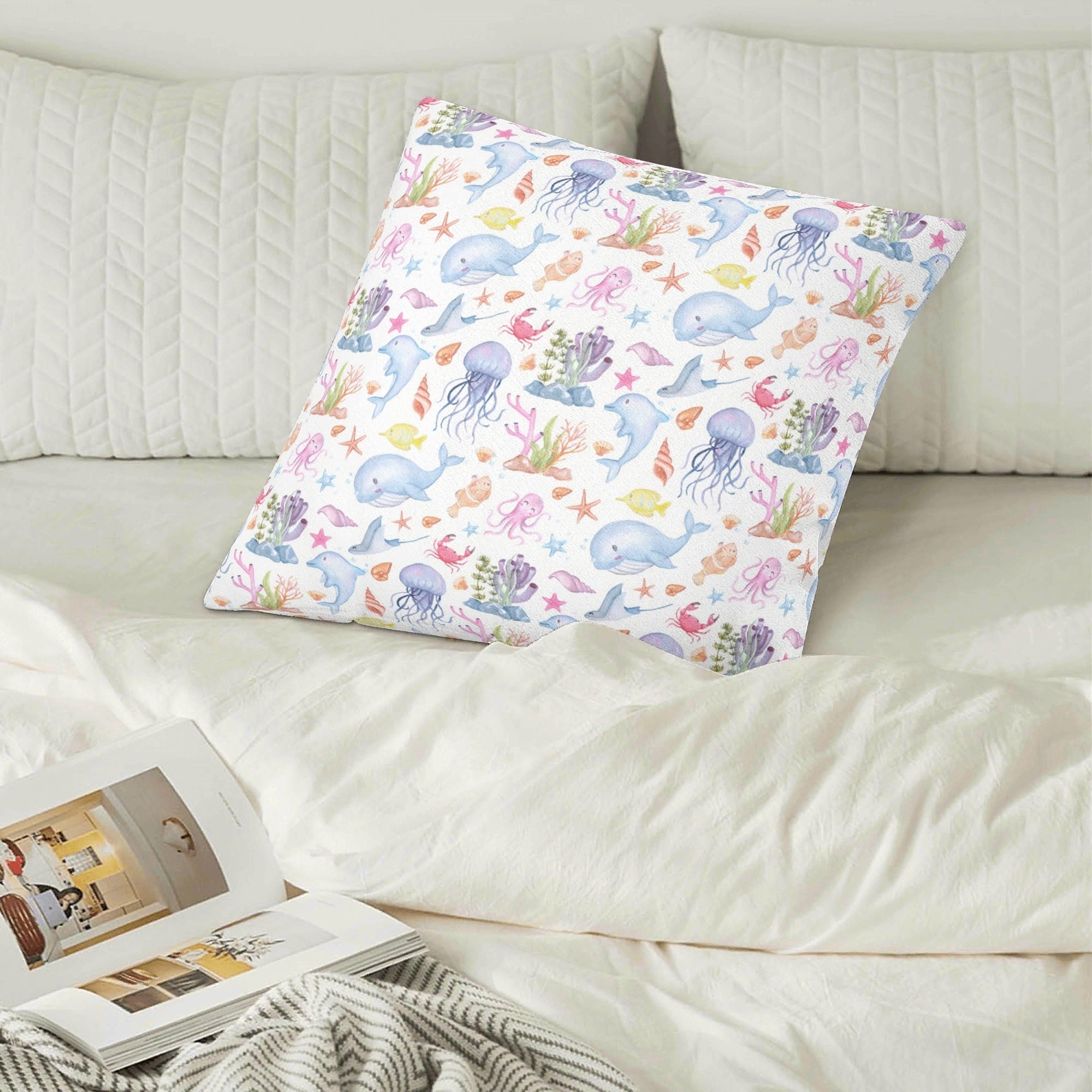 Personalised Under The Sea Cushion Cover Personalised Cushion Cover animal Ocean Printed Offshore