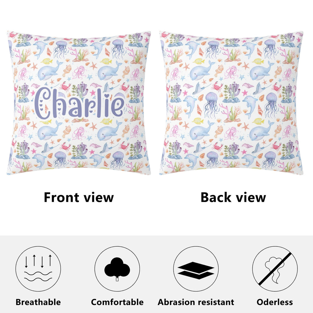 Personalised Under The Sea Cushion Cover Personalised Cushion Cover animal Ocean Printed Offshore