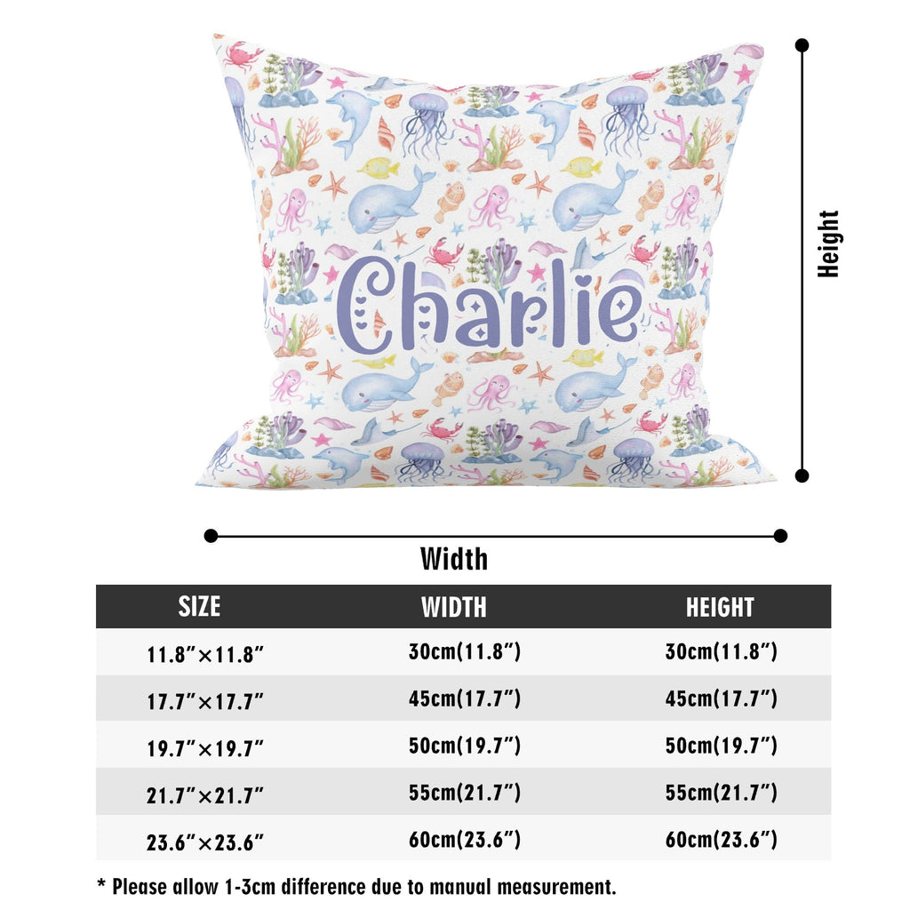 Personalised Under The Sea Cushion Cover Personalised Cushion Cover animal Ocean Printed Offshore