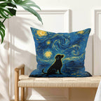 Starry Night Dog Cushion Cover Cushion Cover animal Printed Offshore
