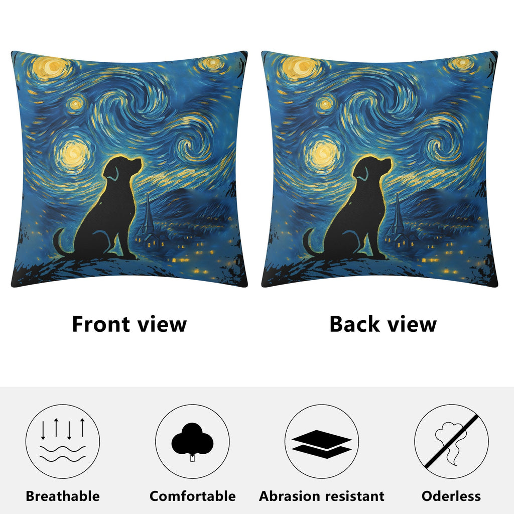 Starry Night Dog Cushion Cover Cushion Cover animal Printed Offshore