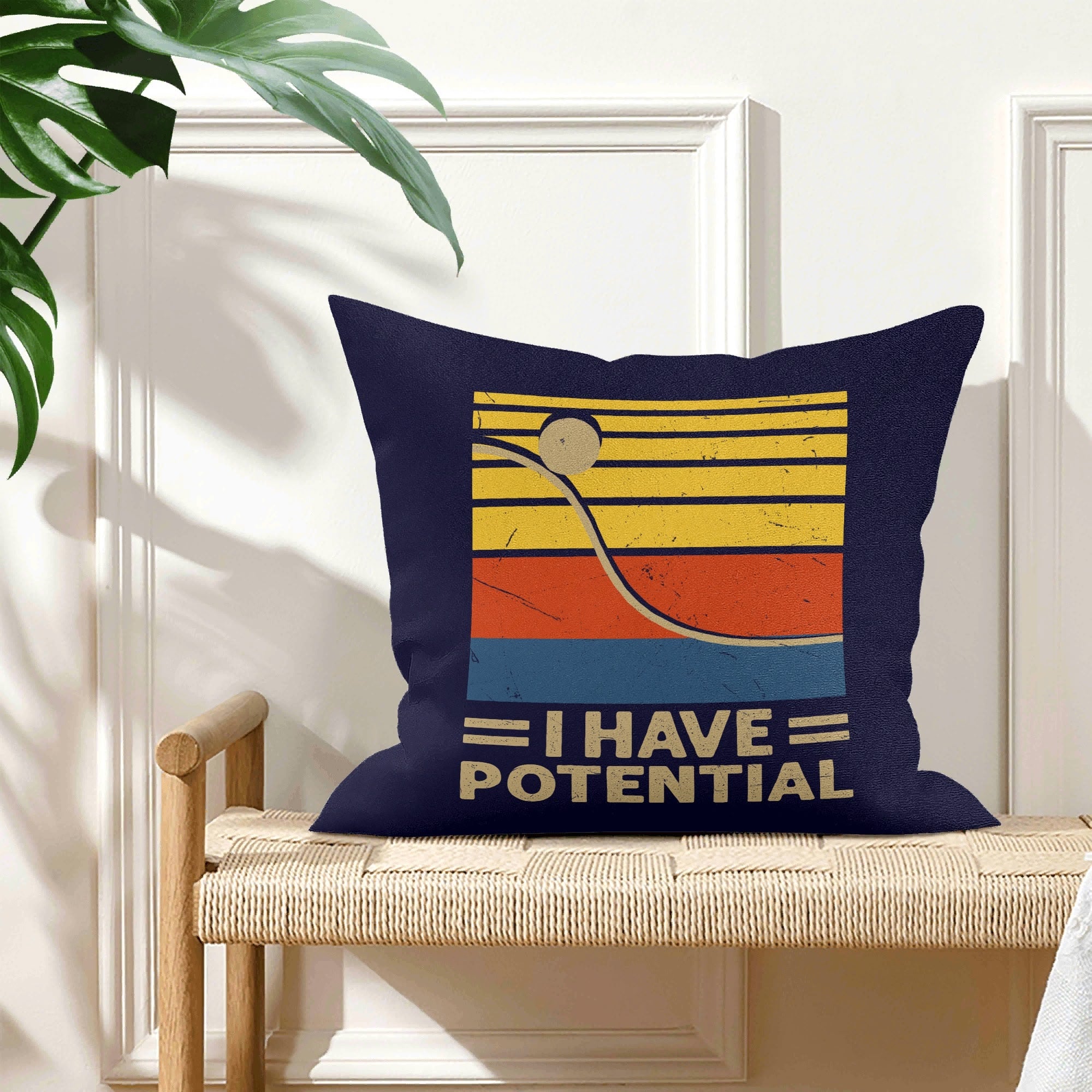 I Have Potential, Physics Cushion Cover Cushion Cover Positivity Printed Offshore Science