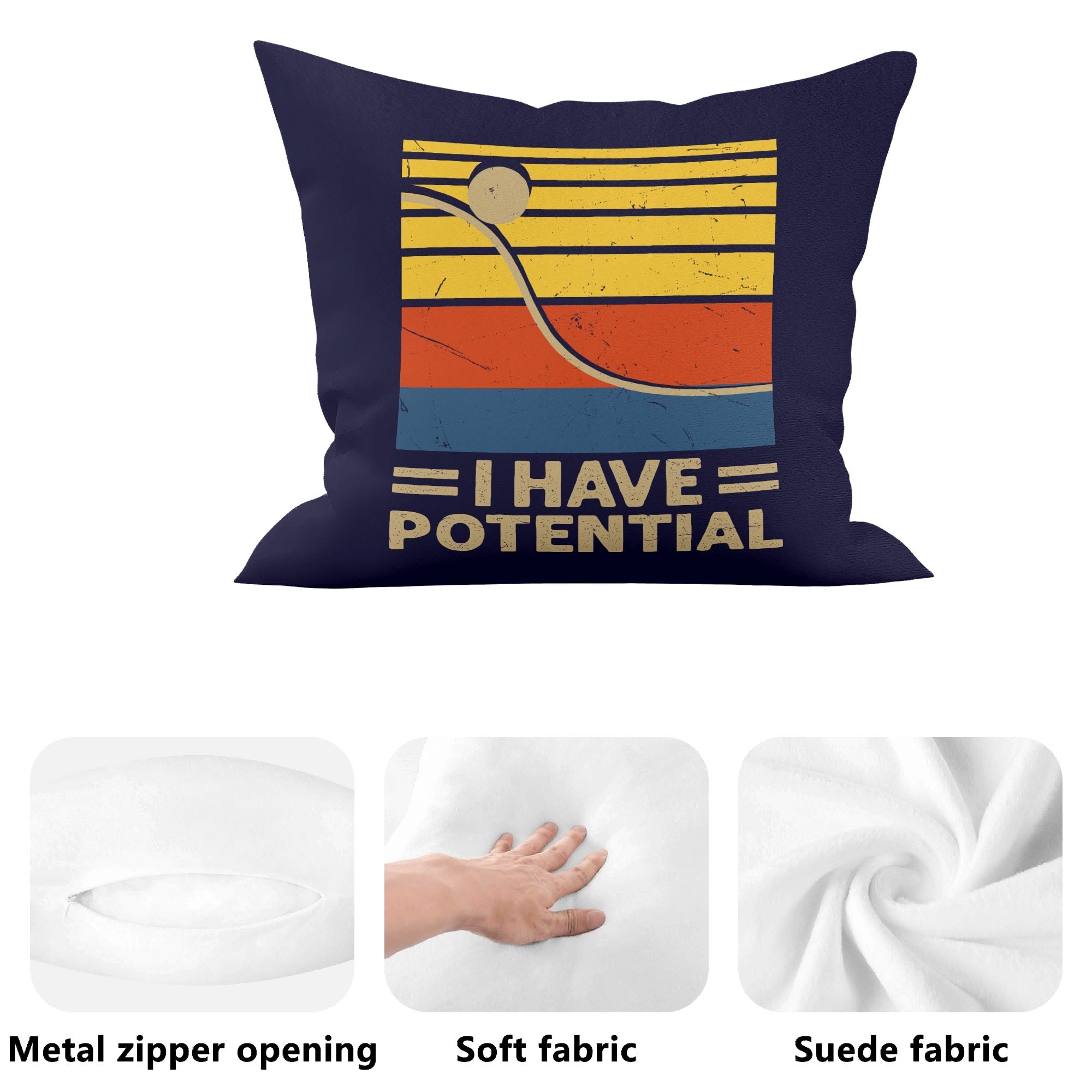 I Have Potential, Physics Cushion Cover Cushion Cover Positivity Printed Offshore Science