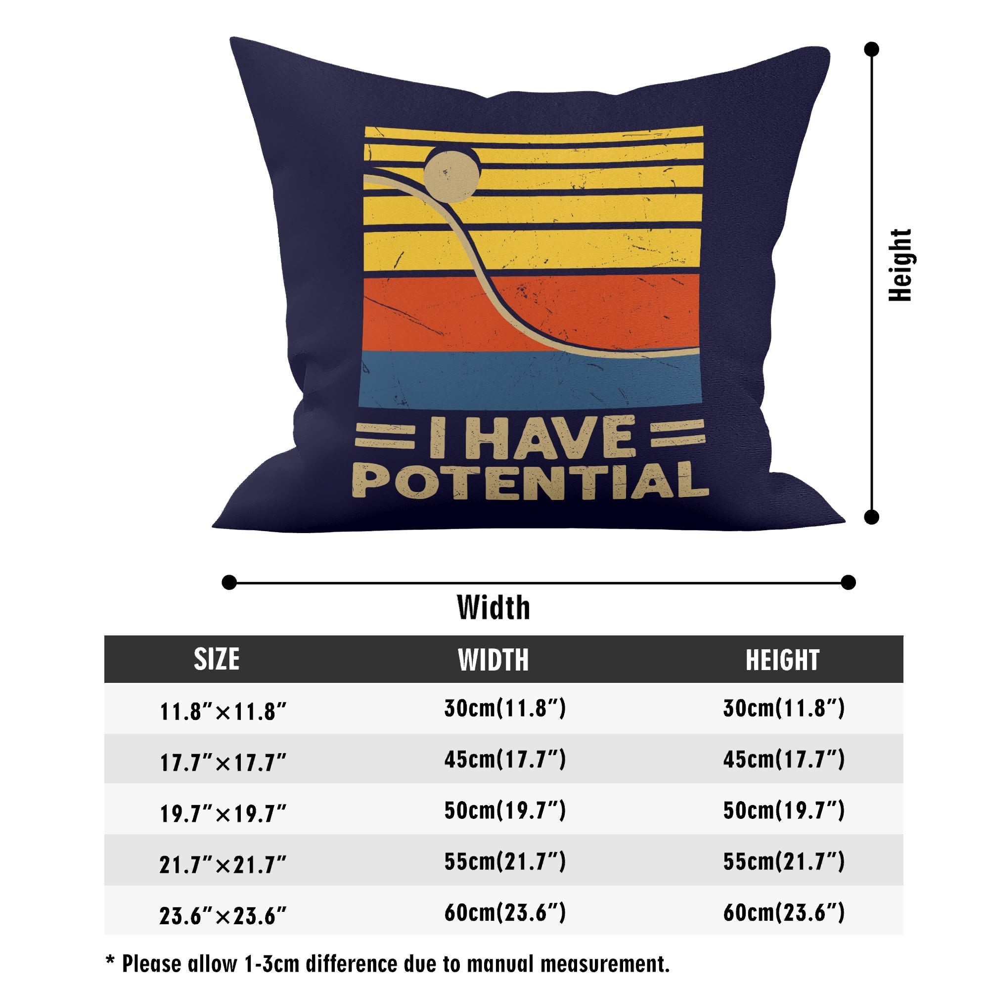 I Have Potential, Physics Cushion Cover Cushion Cover Positivity Printed Offshore Science