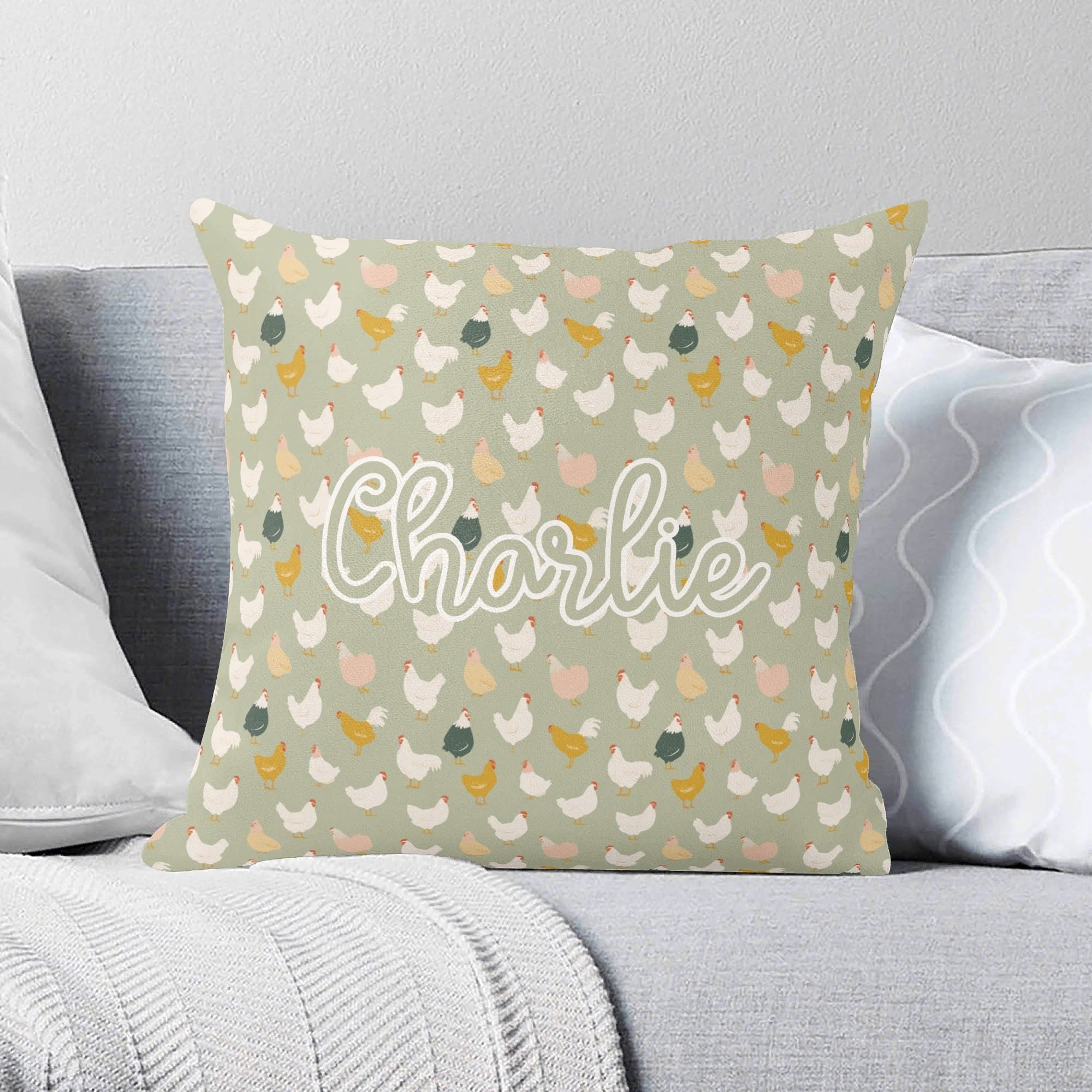 Personalised Chicken Life Cushion Cover 2XL Personalised Cushion Cover animal Printed Offshore