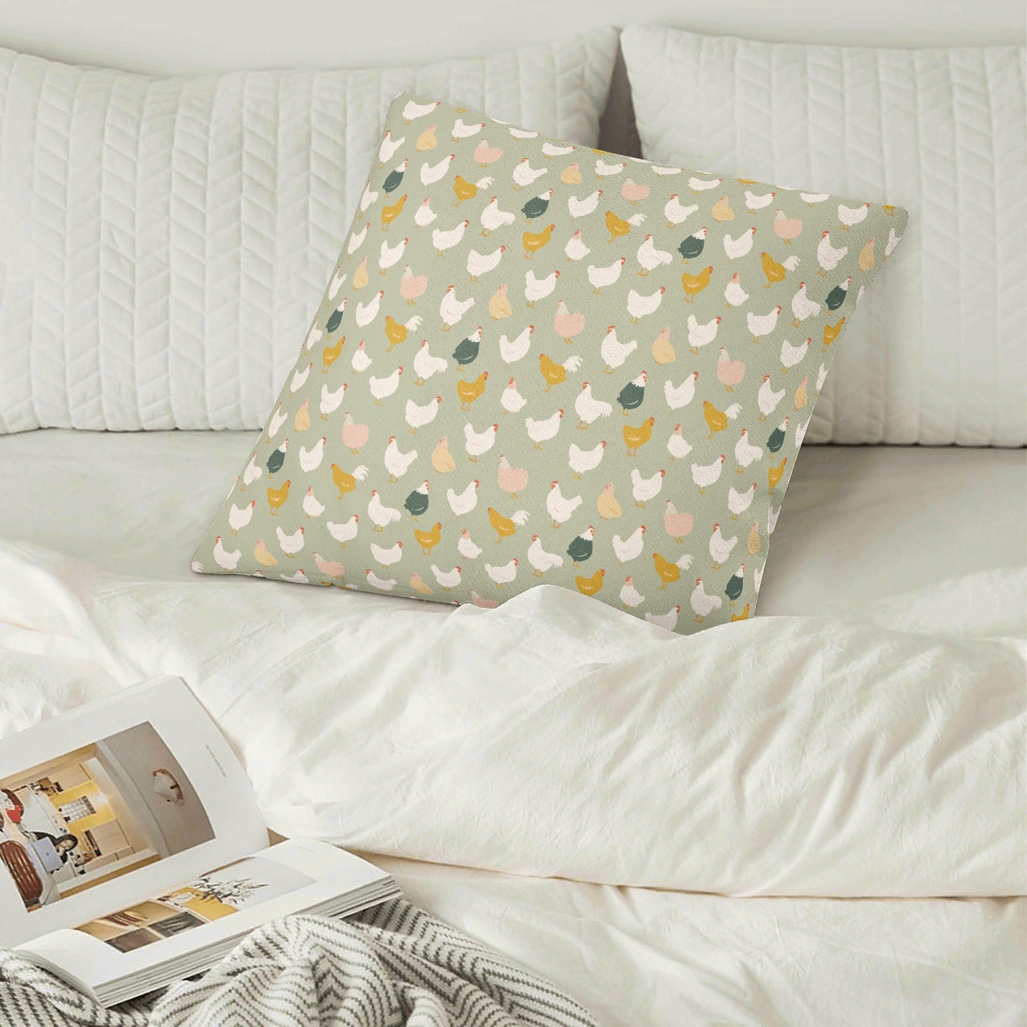 Personalised Chicken Life Cushion Cover Personalised Cushion Cover animal Printed Offshore