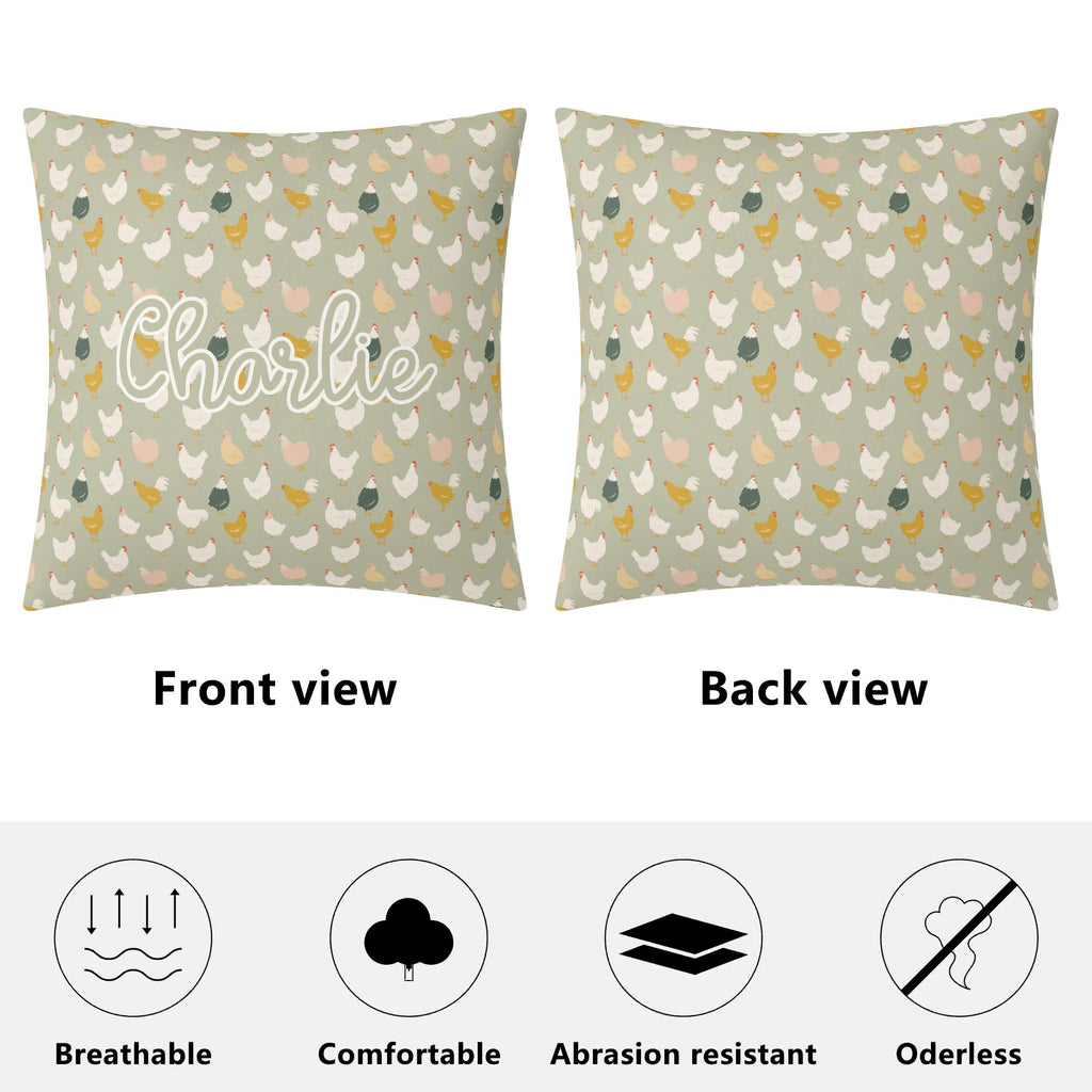 Personalised Chicken Life Cushion Cover Personalised Cushion Cover animal Printed Offshore