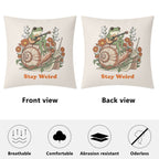 Stay Weird, Guitar Playing Frog On Snail Cushion Cover Cushion Cover animal Music Printed Offshore