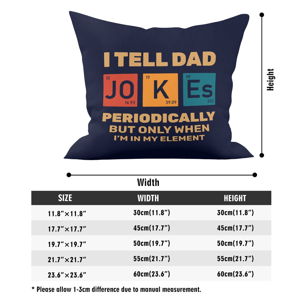 Dad Jokes, Periodic Table Cushion Cover Cushion Cover Dad Printed Offshore Science