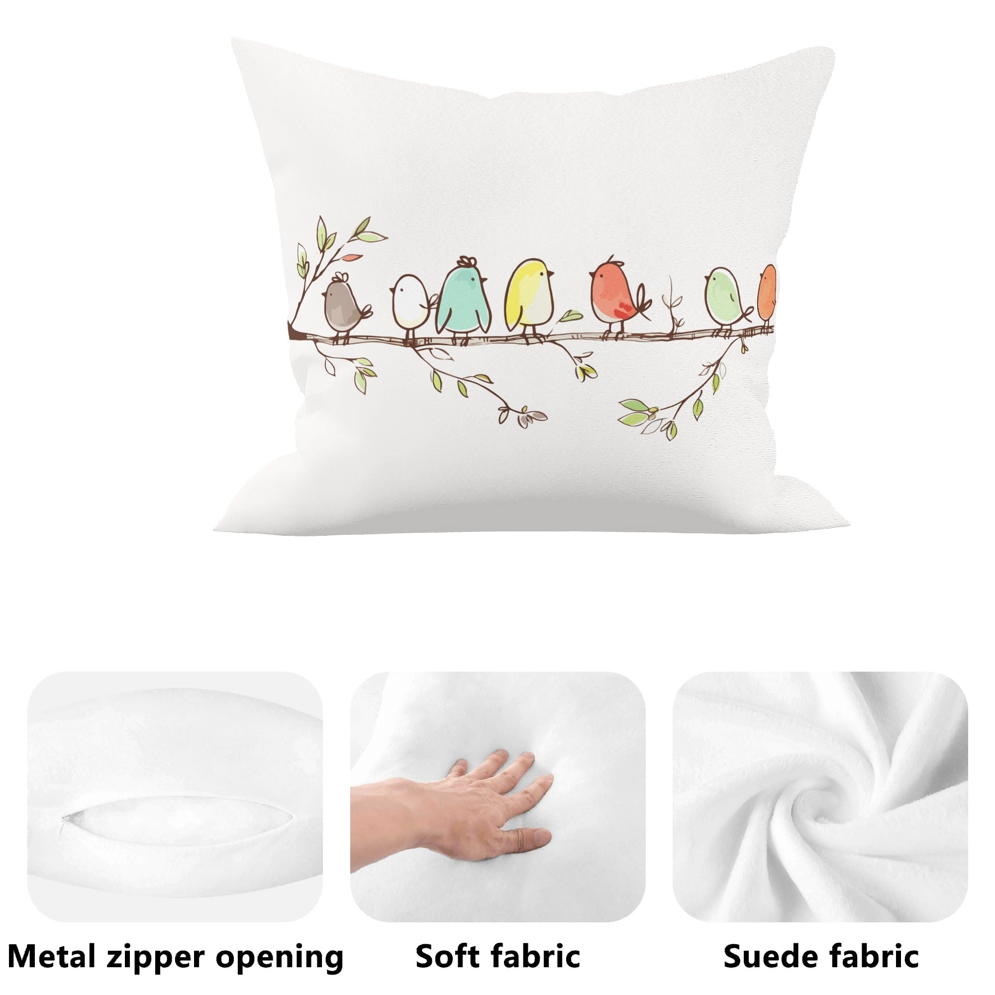 Birds On A Branch Cushion Cover Cushion Cover animal Printed Offshore