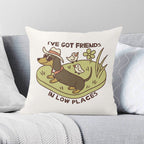 Dachshund, Ive Got Friends In Low Places Cushion Cover 2XL Cushion Cover animal Printed Offshore