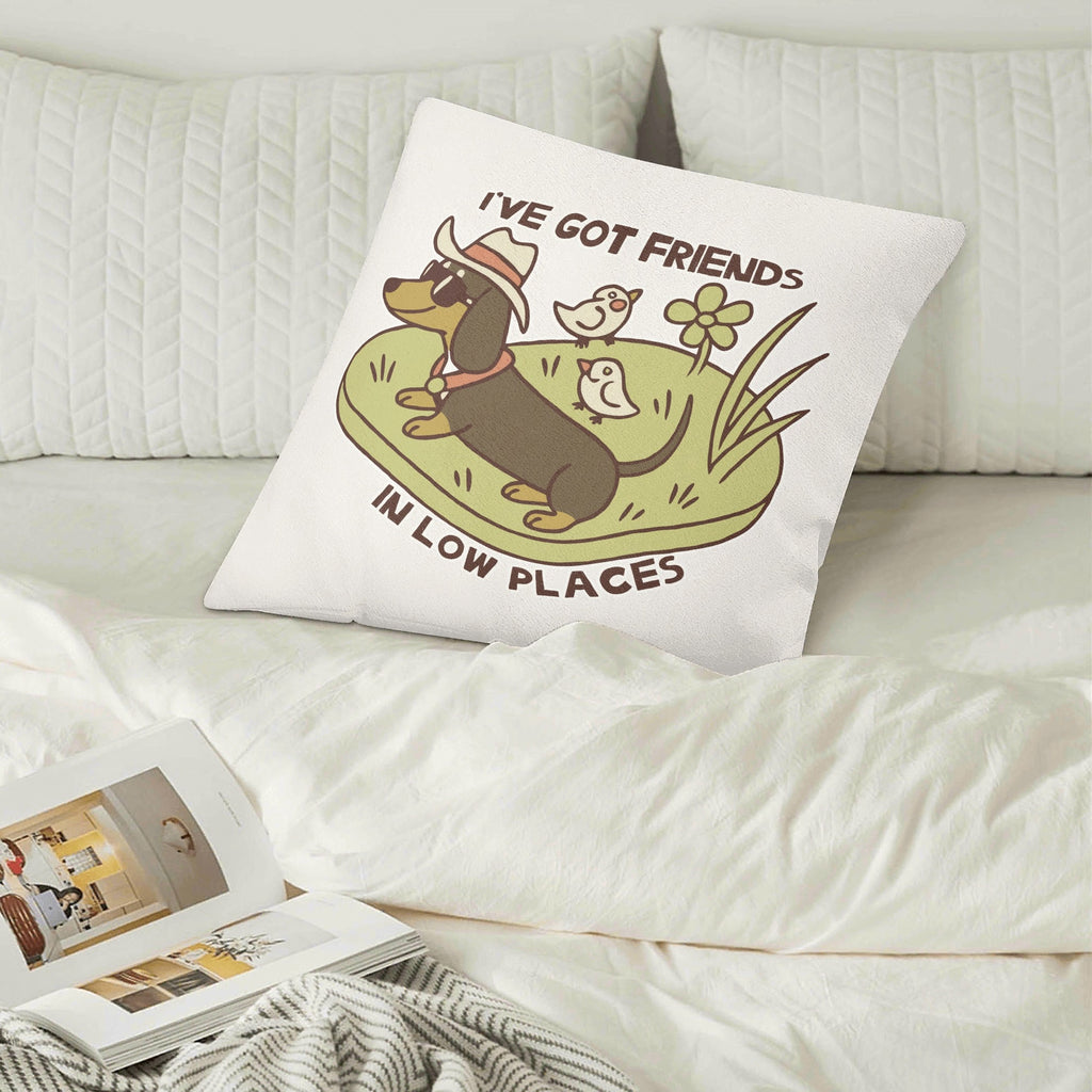 Dachshund, Ive Got Friends In Low Places Cushion Cover Cushion Cover animal Printed Offshore