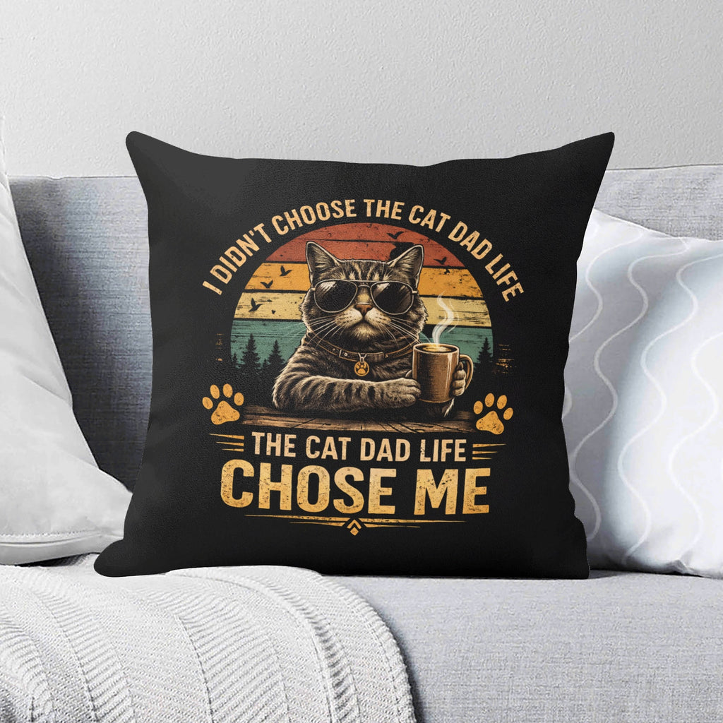 Cat Dad Life Cushion Cover 2XL Cushion Cover animal Dad Printed Offshore