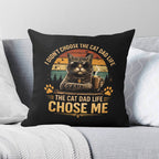 Cat Dad Life Cushion Cover 2XL Cushion Cover animal Dad Printed Offshore