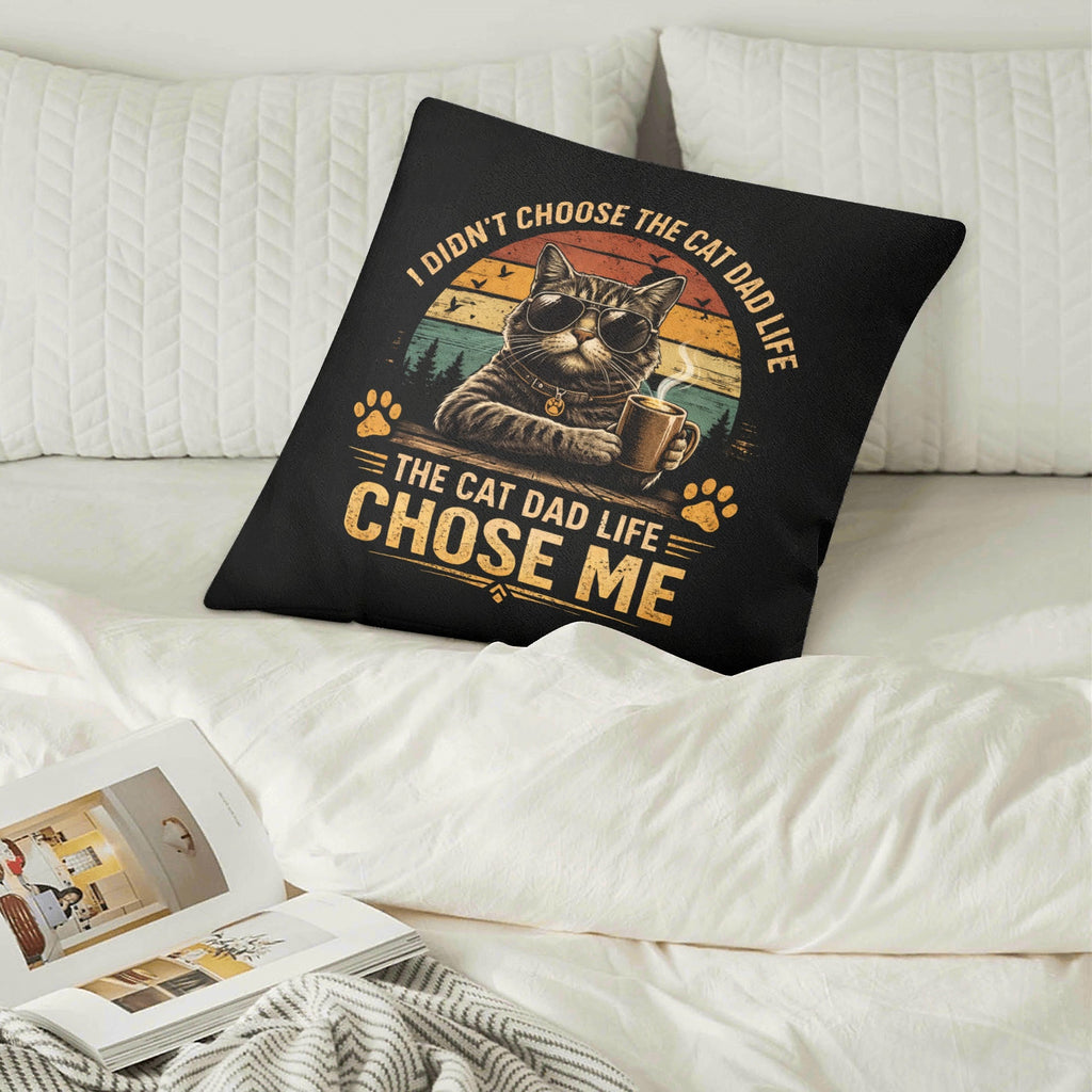 Cat Dad Life Cushion Cover Cushion Cover animal Dad Printed Offshore