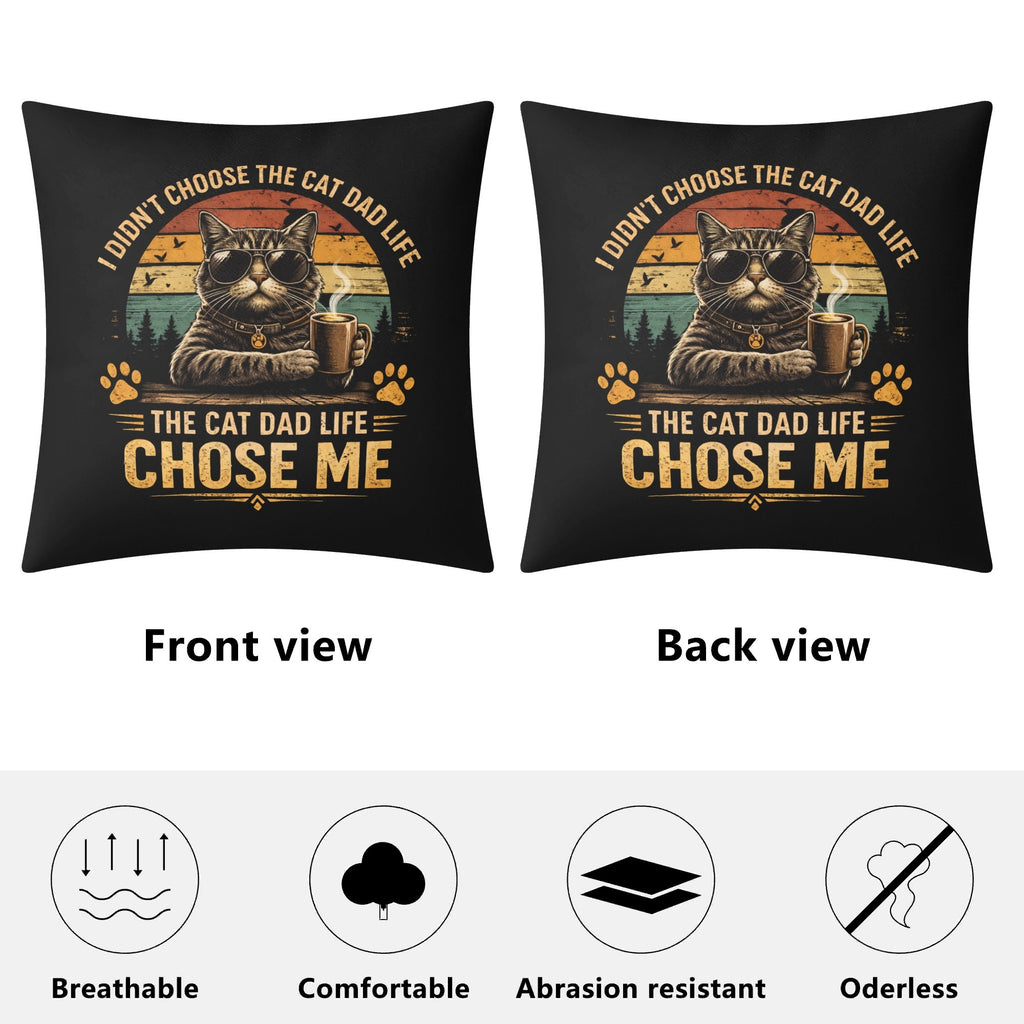 Cat Dad Life Cushion Cover Cushion Cover animal Dad Printed Offshore